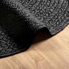 Rug ZIZUR Anthracite Ø 120 cm - Jute Look for Indoor & Outdoor