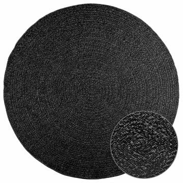 Rug ZIZUR Anthracite 200 cm Jute Look - Indoor & Outdoor