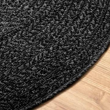 Rug ZIZUR Anthracite 200 cm Jute Look - Indoor & Outdoor