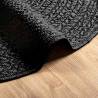 Rug ZIZUR Anthracite 200 cm Jute Look - Indoor & Outdoor