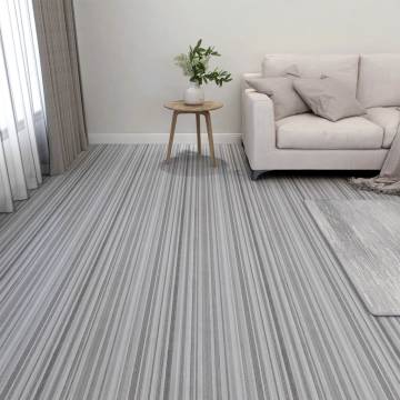 Self-adhesive PVC Flooring Planks - Light Grey - 20 pcs