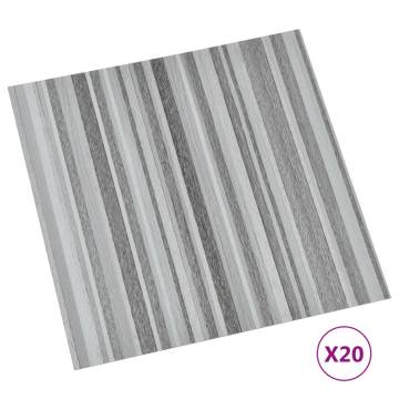 Self-adhesive PVC Flooring Planks - Light Grey - 20 pcs