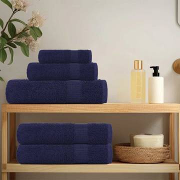 Hand Towels 2 pcs Navy Blue | 100% Cotton | 50x100 cm