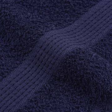 Navy Blue Bath Towels - 4 pcs, 100% Cotton, 100x150 cm