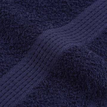 Navy Blue Cotton Towels (2 pcs) - 100x200 cm, 360 gsm