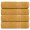  Shower Towels 4 pcs Gold 70x140 cm 360 gsm 100% Cotton Colour gold Size 70 x 140 cm Quantity in Package 4 