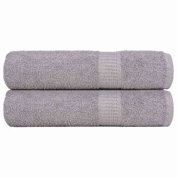 Luxury Shower Towels 2 pcs Grey | 100% Cotton, 360 GSM