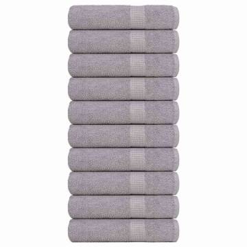 Buy 10 Pcs Grey Bath Towels - 100% Cotton, High Absorbency