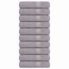 Buy 10 Pcs Grey Bath Towels - 100% Cotton, High Absorbency