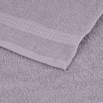 Buy 10 Pcs Grey Bath Towels - 100% Cotton, High Absorbency