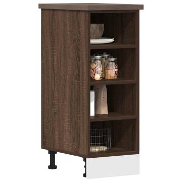 Brown Oak Bottom Cabinet - 30x44.5x81.5 cm | Hipomarket