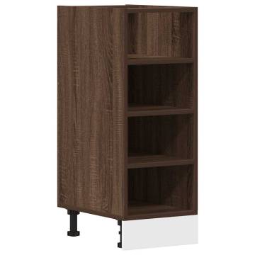 Brown Oak Bottom Cabinet - 30x44.5x81.5 cm | Hipomarket