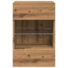 Stylish TV Wall Cabinets with LED Lights - Artisan Oak 2 pcs