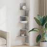 Wall Corner Shelf Concrete Grey - Stylish Engineered Wood Design