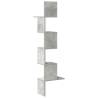 Wall Corner Shelf Concrete Grey - Stylish Engineered Wood Design