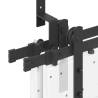 Sliding Door Hardware Kit 213.5 cm | Durable Black Steel