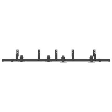 Sliding Door Hardware Kit 200 cm - Steel Black | HipoMarket