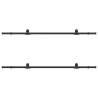 Sliding Door Hardware Kit 213.5 cm - Steel Black | HipoMarket UK