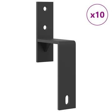 Sliding Door Hardware Kit 152.5 cm Steel Black - HipoMarket