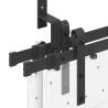 Sliding Door Hardware Kit 152.5 cm Steel Black - HipoMarket