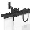 Sliding Door Hardware Kit 200 cm Steel Black - HipoMarket