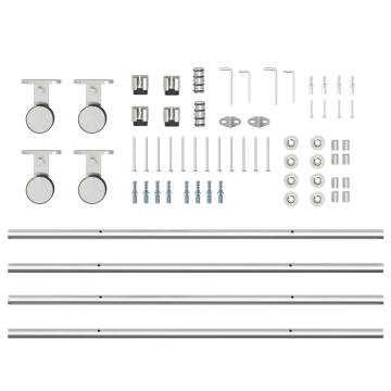 Sliding Door Hardware Kit 200 cm Stainless Steel - Durable & Quiet