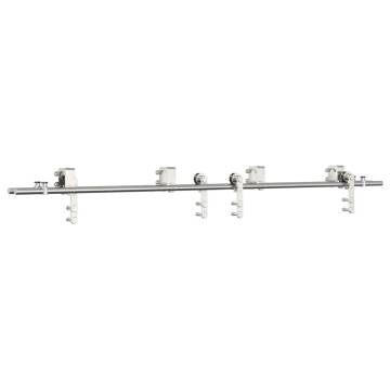 Sliding Door Hardware Kit 200 cm | Stainless Steel Silver