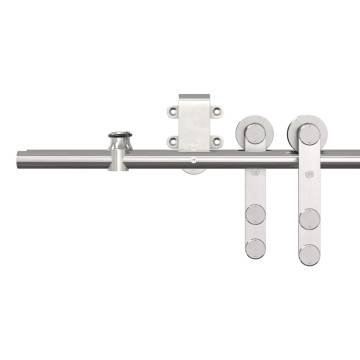 Sliding Door Hardware Kit 200 cm | Stainless Steel Silver