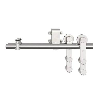 Sliding Door Hardware Kit 200 cm - Stainless Steel Silver