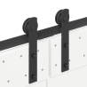 Sliding Door Hardware Kit 152.5 cm Steel Black - HipoMarket