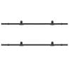 Sliding Door Hardware Kit 152.5 cm - Steel Black | HipoMarket