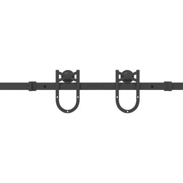 Sliding Door Hardware Kit 183 cm - Steel Black | HiPoMarket