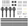 Sliding Door Hardware Kit 200 cm - Steel Black | Hipo Market