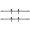 Sliding Door Hardware Kit 200 cm - Steel Black | Hipo Market