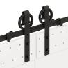 Sliding Door Hardware Kit 200 cm - Steel Black | Hipo Market