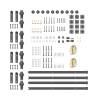 Sliding Door Hardware Kit 183 cm Steel Black | HipoMarket