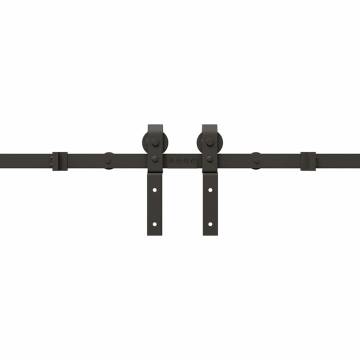 Sliding Door Hardware Kit 183 cm Steel Black | HipoMarket