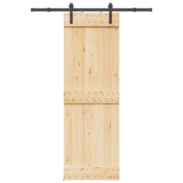 Solid Pine Sliding Door Set 70x210 cm - Durable & Elegant