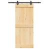 Sliding Door with Hardware Set - Solid Pine 85x210 cm | HipoMarket