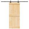 Sliding Door with Hardware Set - Solid Pine Wood 85x210 cm