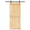  Sliding Door with Hardware Set 85x210 cm Solid Wood Pine Size 85 x 210 cm (152.5 cm) Quantity in Package 1 Model plain design 