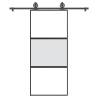  Sliding Door with Hardware Set 90x205 cm Tempered Glass&Aluminium Size 90 x 205 cm (183 cm) Quantity in Package 1 Model 2 horizontal bars Pattern matt and transparent 