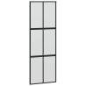 Modern Sliding Door with Hardware Set - 76x205 cm Tempered Glass