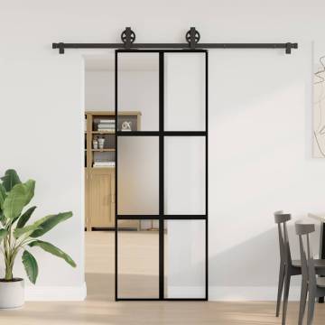 Modern Sliding Door - Tempered Glass & Aluminium 76x205 cm