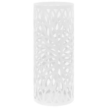 Elegant White Umbrella Stand with Leaves Design | HipoMarket