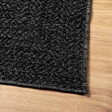 Rug ZIZUR Anthracite 120x120 cm - Jute Look for Indoor & Outdoor