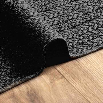 Rug ZIZUR Anthracite 120x120 cm - Jute Look for Indoor & Outdoor