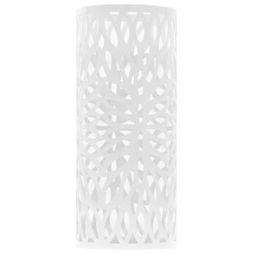 Elegant White Umbrella Stand with Leaves Design | HipoMarket