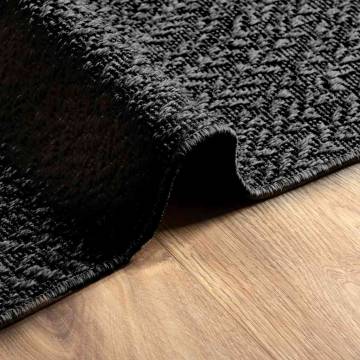 ZIZUR Anthracite 200x200 cm Rug | Jute Look Indoor & Outdoor