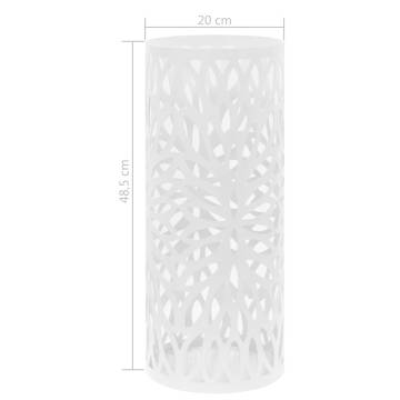 Elegant White Umbrella Stand with Leaves Design | HipoMarket